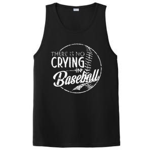 There Is No Crying In Baseball Sports Funny Baseball PosiCharge Competitor Tank