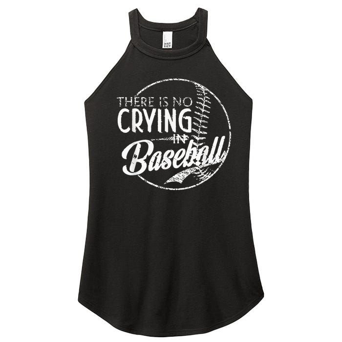 There Is No Crying In Baseball Sports Funny Baseball Women's Perfect Tri Rocker Tank