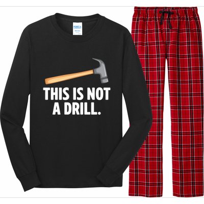 This Is Not A Drill Car Mechanic Vehicle Technician Repair Cool Gift Long Sleeve Pajama Set