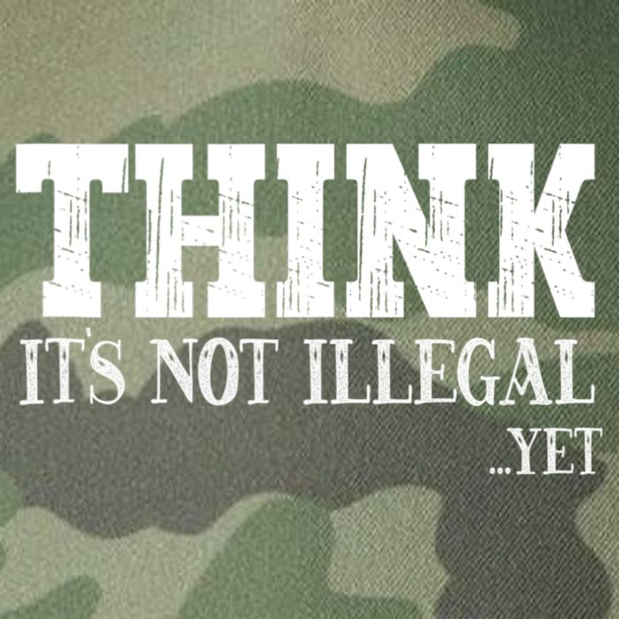 Think It's Not Illegal Yet Funny Saying Free Thinker Legacy Tie Dye Trucker Hat