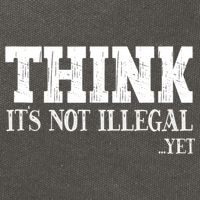 Think It's Not Illegal Yet Funny Saying Free Thinker Cotton Canvas Backpack