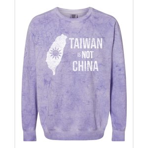 Taiwan Is Not China Freedom Democracy Independence Meaningful Gift Colorblast Crewneck Sweatshirt