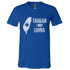 Taiwan Is Not China Freedom Democracy Independence Meaningful Gift V-Neck T-Shirt