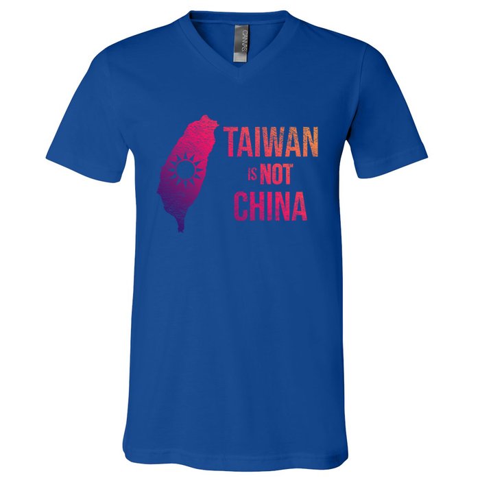 Taiwan Is Not China Freedom Democracy Independence Gift V-Neck T-Shirt