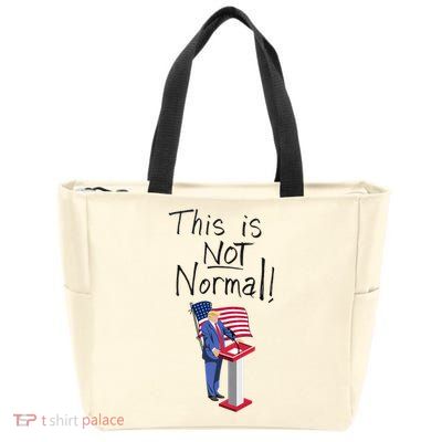 This Is Not Normal Trump Critique Stansbury Political Satire Premium Zip Tote Bag