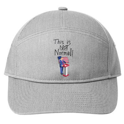 This Is Not Normal Trump Critique Stansbury Political Satire Premium 7-Panel Snapback Hat