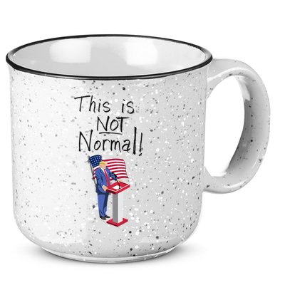 This Is Not Normal Trump Critique Stansbury Political Satire Premium 15oz Campfire Ceramic Mug