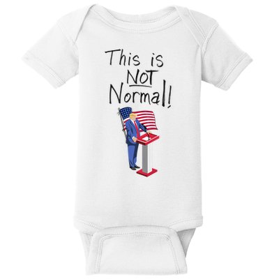 This Is Not Normal Trump Critique Stansbury Political Satire Premium Baby Bodysuit