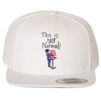 This Is Not Normal Trump Critique Stansbury Political Satire Premium Wool Snapback Cap