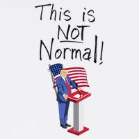 This Is Not Normal Trump Critique Stansbury Political Satire Premium Wool Snapback Cap
