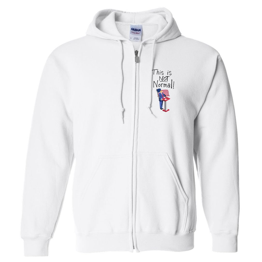 This Is Not Normal Trump Critique Stansbury Political Satire Premium Full Zip Hoodie