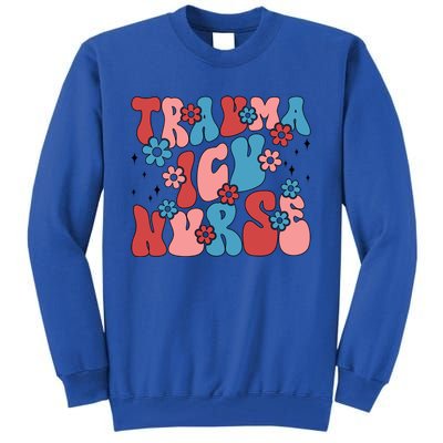 Trauma Icu Nurse Groovy Trauma Intensive Care Unit Gift Tall Sweatshirt