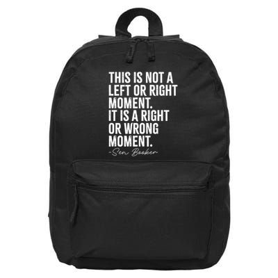 This Is Not A Left Or Right Moment Senator Cory Booker 16 in Basic Backpack
