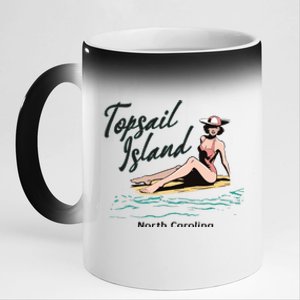 Topsail Island North Carolina 11oz Black Color Changing Mug