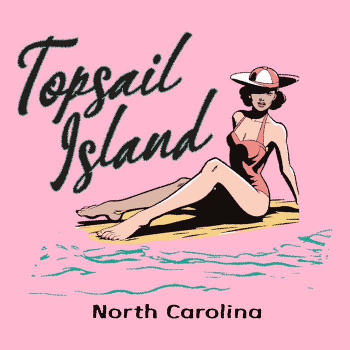 Topsail Island North Carolina Button