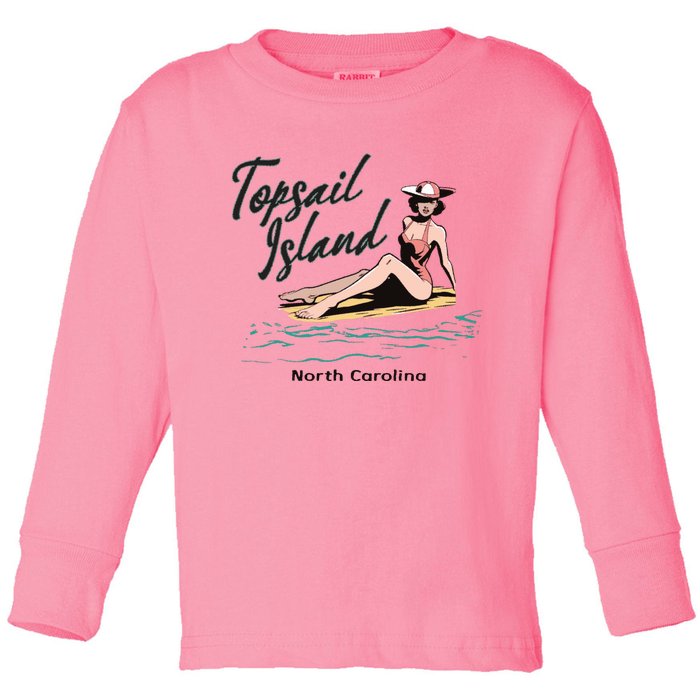 Topsail Island North Carolina Toddler Long Sleeve Shirt