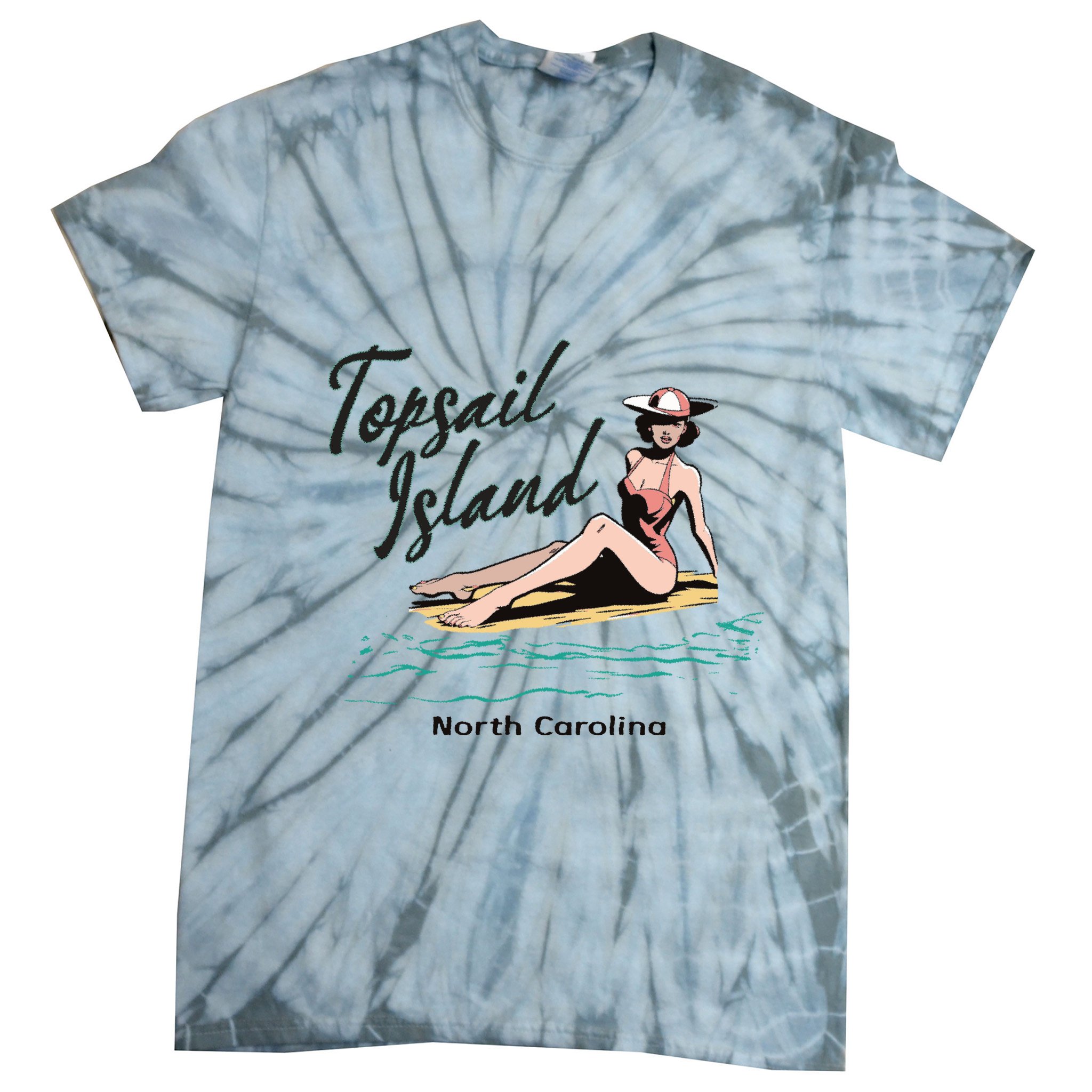 Topsail Island North Carolina Tie-Dye T-Shirt
