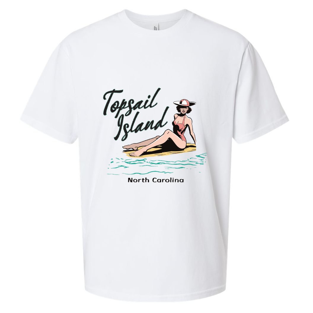 Topsail Island North Carolina Sueded Cloud Jersey T-Shirt