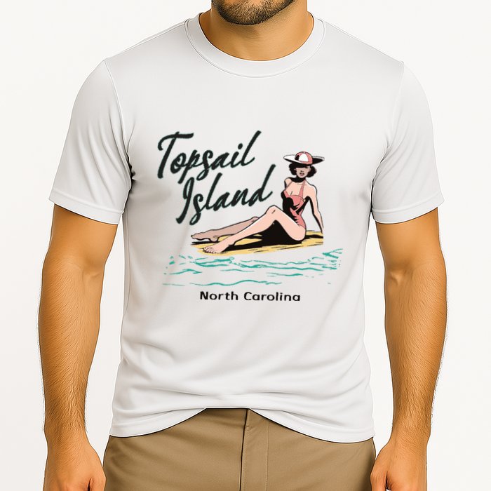 Topsail Island North Carolina Cooling Performance Crew T-Shirt