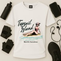 Topsail Island North Carolina Cooling Performance Crew T-Shirt