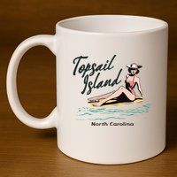 Topsail Island North Carolina 11oz C Handle Ceramic Mug