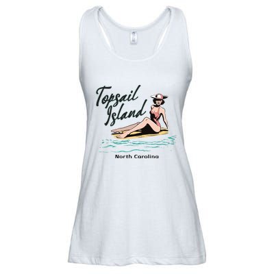 Topsail Island North Carolina Ladies Essential Flowy Tank