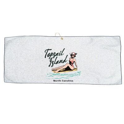 Topsail Island North Carolina Large Microfiber Waffle Golf Towel