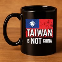Taiwan Is Not China Support Independent Taipei Flag Gift 11oz C Handle Ceramic Mug