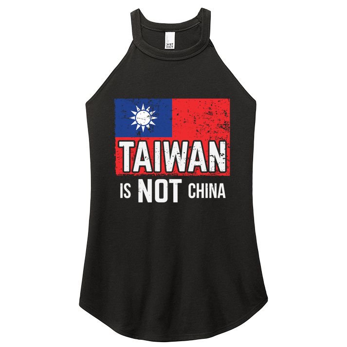 Taiwan Is Not China Support Independent Taipei Flag Gift Women's Perfect Tri Rocker Tank