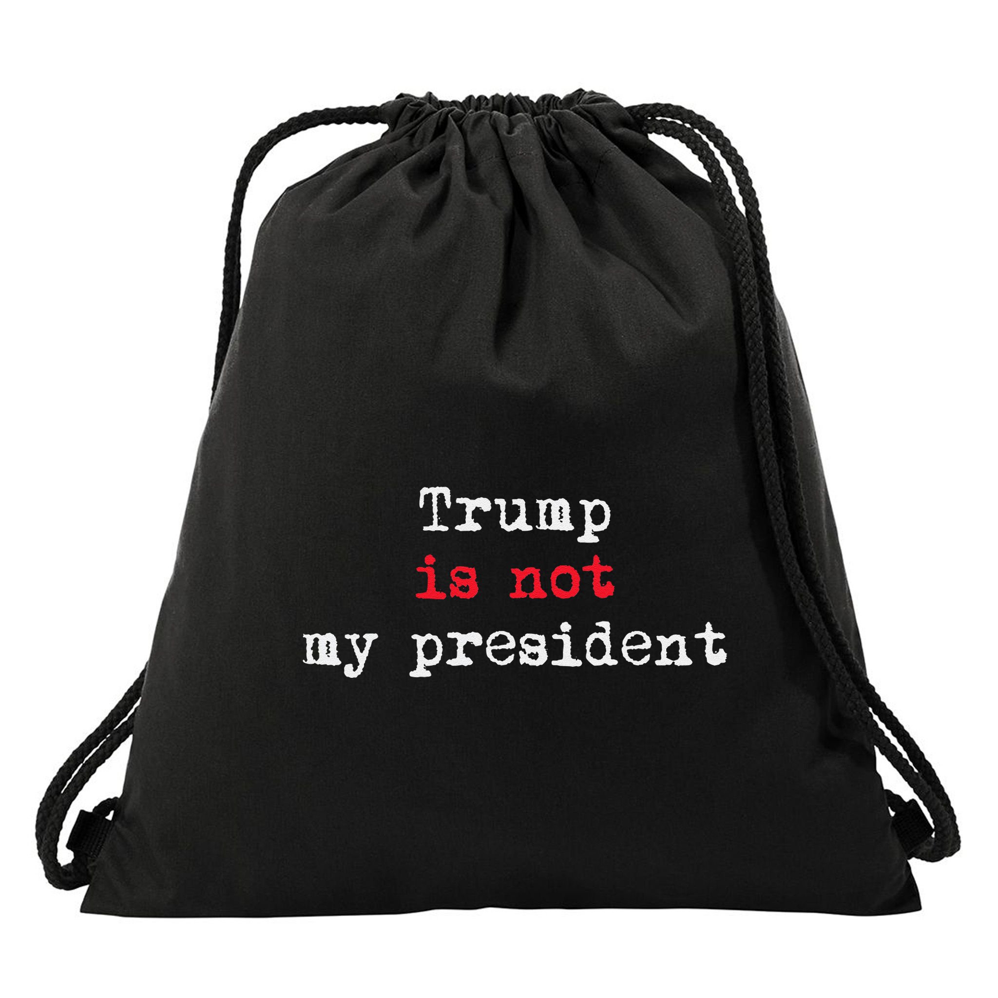 Trump Is Not My President Minimalist Drawstring Bag