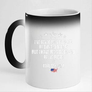 TRUMP2024 I've Never Been Fondled By Trump But I Have Been Screwed By Biden 11oz Black Color Changing Mug