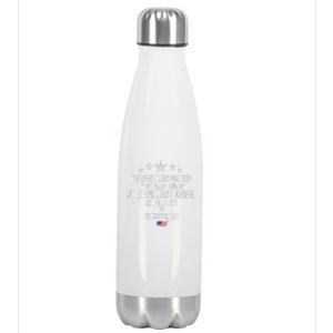 TRUMP2024 I've Never Been Fondled By Trump But I Have Been Screwed By Biden Stainless Steel Insulated Water Bottle