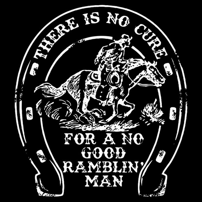 There Is No Cure For A No Good Ramblin' Man Quote 7-Panel Snapback Hat