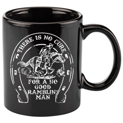 There Is No Cure For A No Good Ramblin' Man Quote 11oz C Handle Ceramic Mug