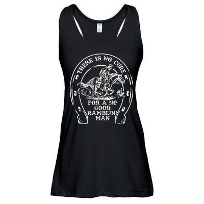 There Is No Cure For A No Good Ramblin' Man Quote Ladies Essential Flowy Tank