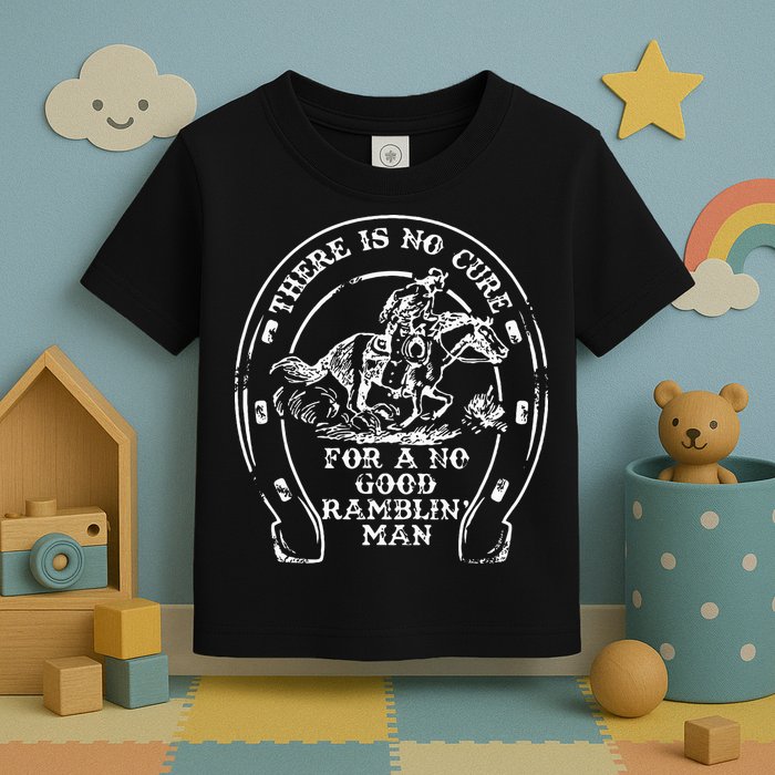 There Is No Cure For A No Good Ramblin' Man Quote Toddler T-Shirt