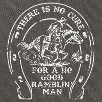 There Is No Cure For A No Good Ramblin' Man Quote Cotton Canvas Backpack