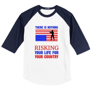 There Is Nothing Nobler Than Risking Your Life For Your Country Memorial Day Baseball Sleeve Shirt