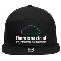 There Is No Cloud Computer Science 7 Panel Mesh Trucker Snapback Hat
