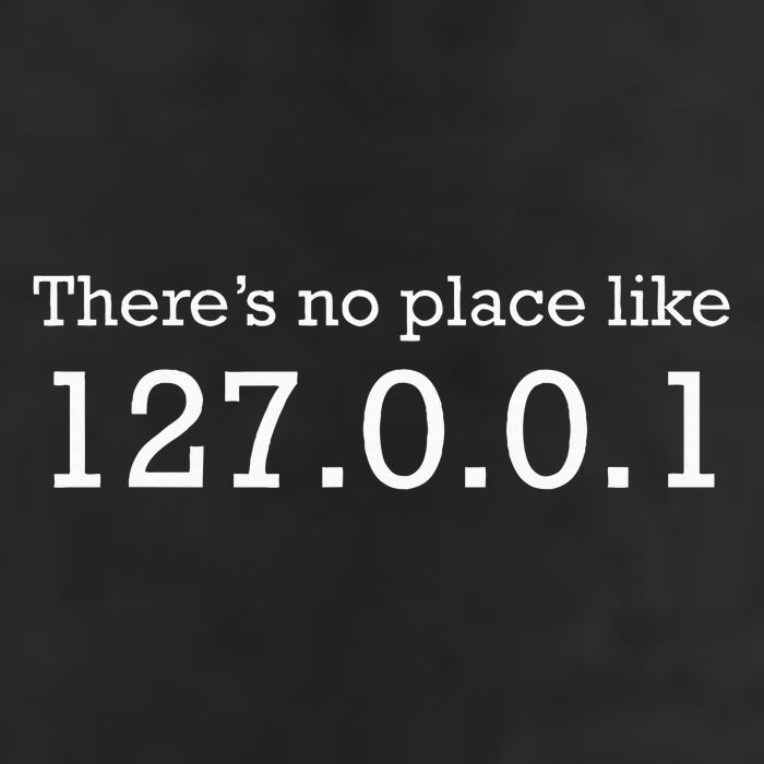 There Is No Place Like 127.0.0.1 Localhost Computer Geek 7 Panel Mesh Trucker Snapback Hat