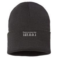 There Is No Place Like 127.0.0.1 Localhost Computer Geek Sustainable Knit Beanie
