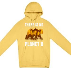 There Is No Planet B Saying Protection Animals Bear Birds Gift Premium Pullover Hoodie