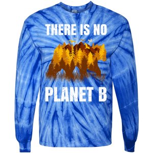 There Is No Planet B Saying Protection Animals Bear Birds Gift Tie-Dye Long Sleeve Shirt