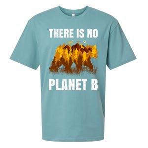 There Is No Planet B Saying Protection Animals Bear Birds Gift Sueded Cloud Jersey T-Shirt