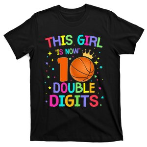 This Is Now 10 Double Digits 10th Birthday Basketball T-Shirt