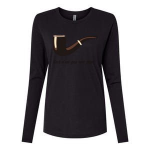 This Is Not A Pipe Womens Cotton Relaxed Long Sleeve T-Shirt