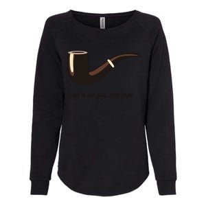 This Is Not A Pipe Womens California Wash Sweatshirt