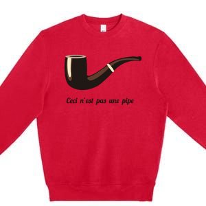 This Is Not A Pipe Premium Crewneck Sweatshirt