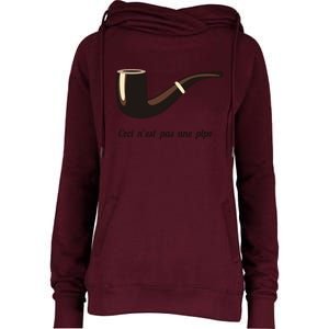 This Is Not A Pipe Womens Funnel Neck Pullover Hood