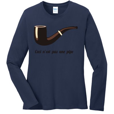 This Is Not A Pipe Ladies Long Sleeve Shirt